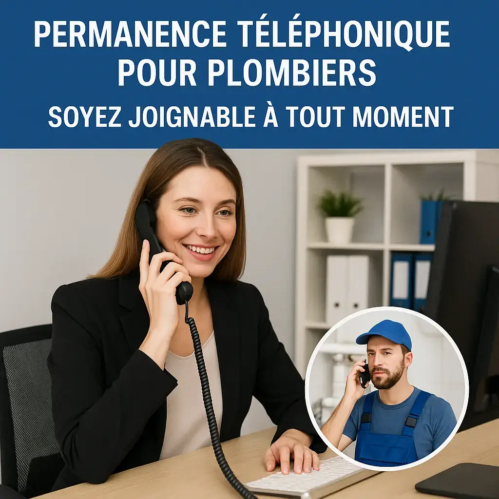 Secrétaire externalisée chez EFFICALL qui prend tous les appels du plombier