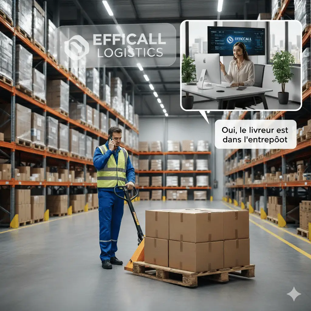 Standard téléphonique Efficall pour gérer les appels des transporteurs et de la logistique